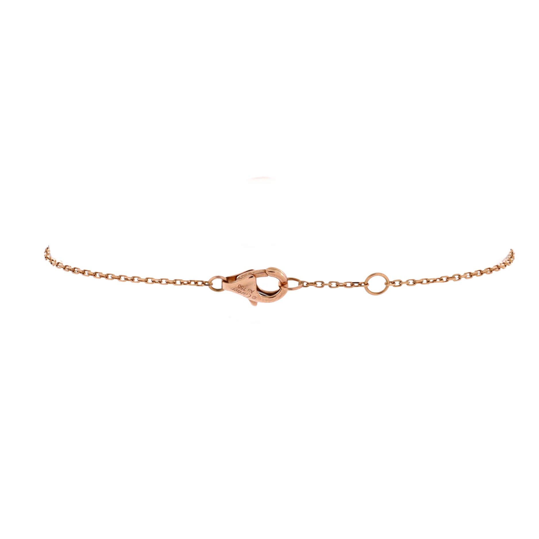 Amulette de Cartier Bracelet 18K Rose Gold with Diamond and Pink Opal XS, Alternate, color, Metallic Gold