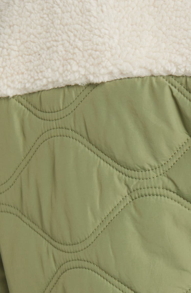 BLANKNYC Quilted Faux Fur Mixed Media Jacket, Alternate, color, 