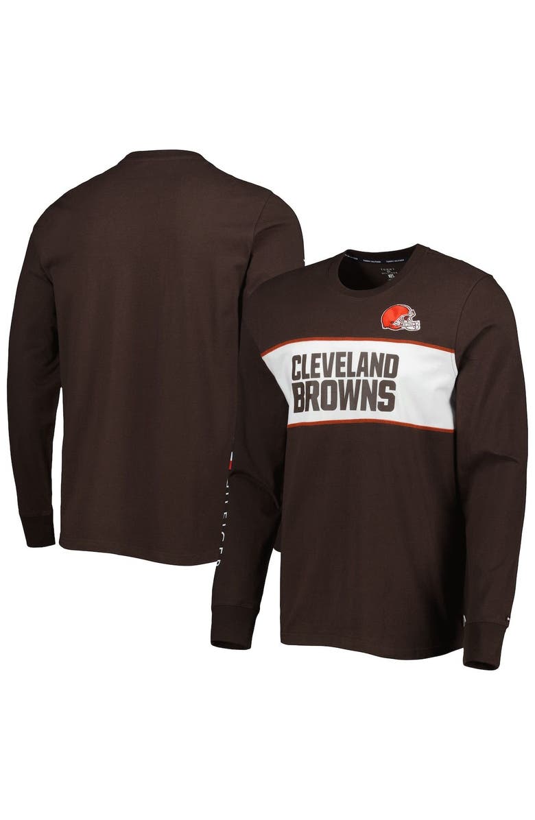 Tommy Hilfiger Men's Tommy Hilfiger Brown Cleveland Browns Peter Team Long Sleeve T-Shirt, Main, color, Brown