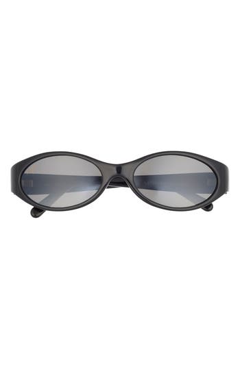 Maui Jim 57mm Polarized Oval Sunglasses In Black