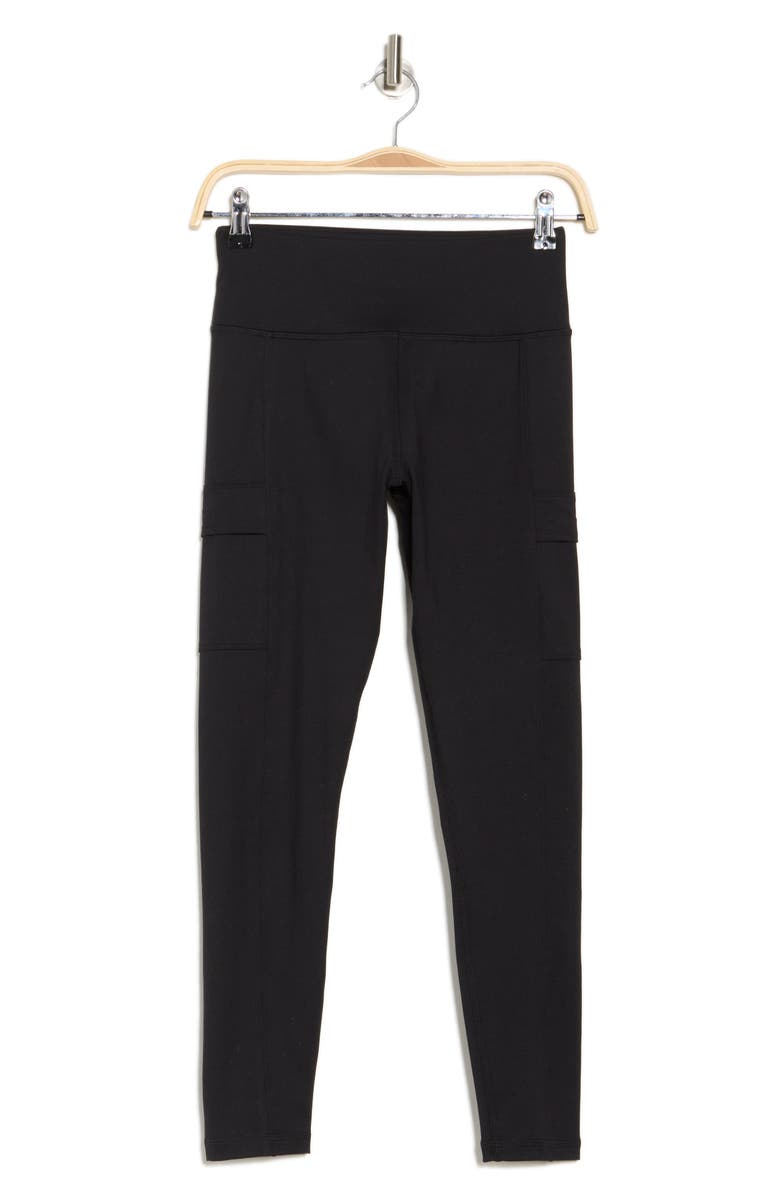 DKNY Balance High Waist Pocket 7/8 Compression Leggings, Alternate, color, Black