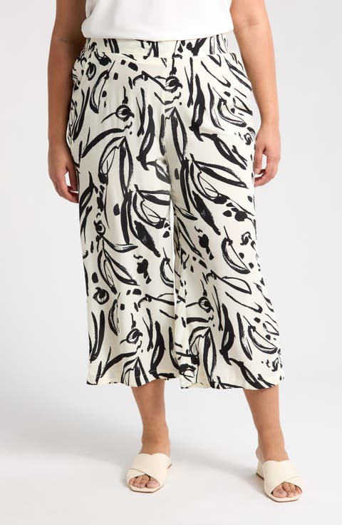 Crop Wide Leg Palazzo Pants (Plus)