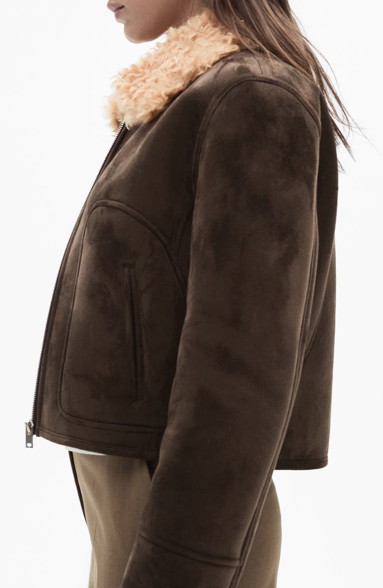 MANGO Faux Shearling Jacket, Alternate, color, 