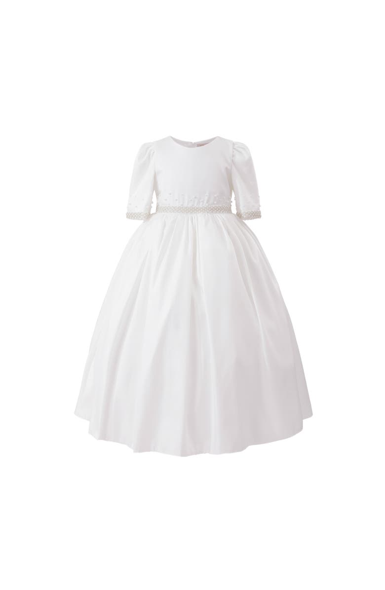 Tulleen Vasonette Pearl-Embellished Dress, Alternate, color, White