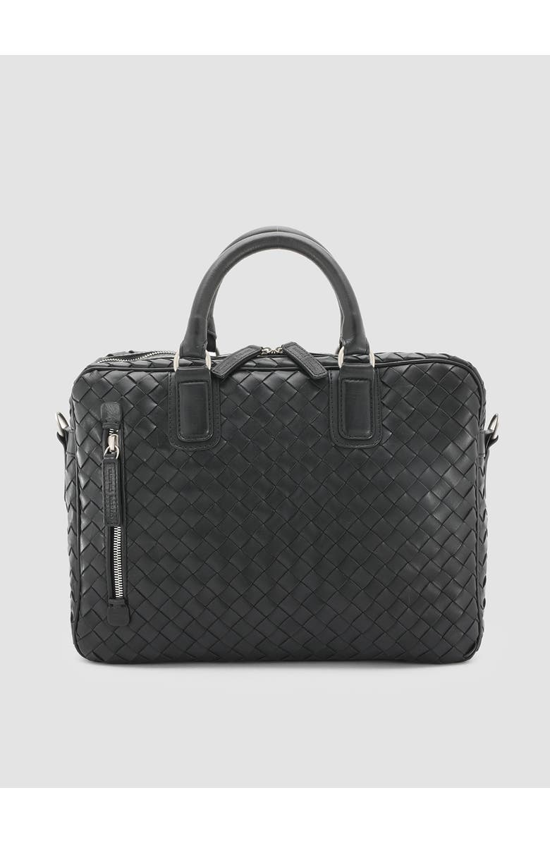 Officine Creative Armor 011 Hand-Woven Shoulder Bag, Main, color, Black
