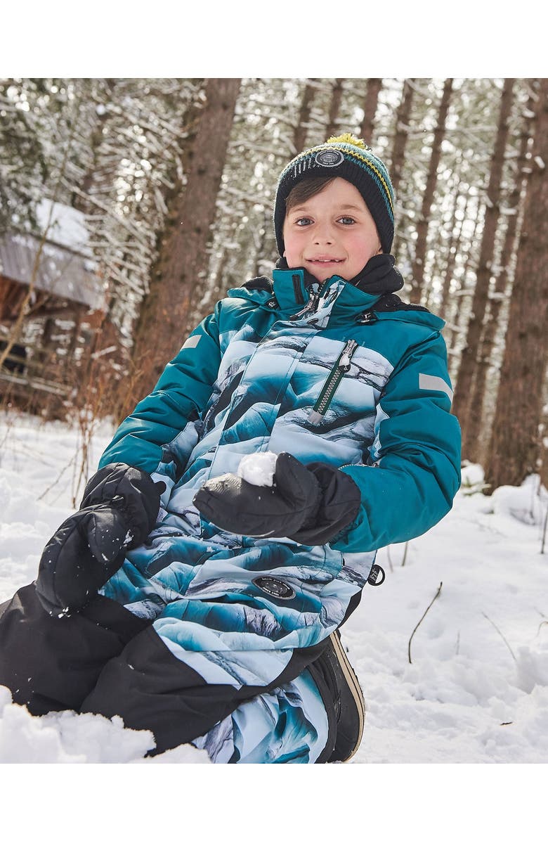 Deux par Deux Little Kids Unisex Solid Mittens Black, Alternate, color, 