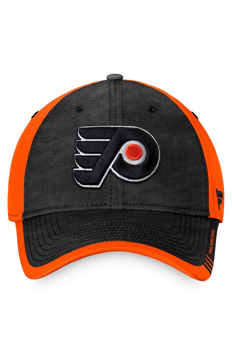 FANATICS Men's Fanatics Branded Black/Orange Philadelphia Flyers Authentic Pro Rink Camo Flex Hat, Alternate, color, 