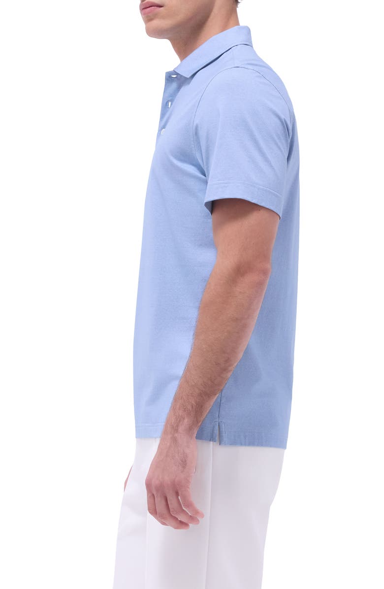 Bugatchi Vincent OoohCotton<sup
®</sup
Double Knit Solid Polo, Alternate, color, Air Blue