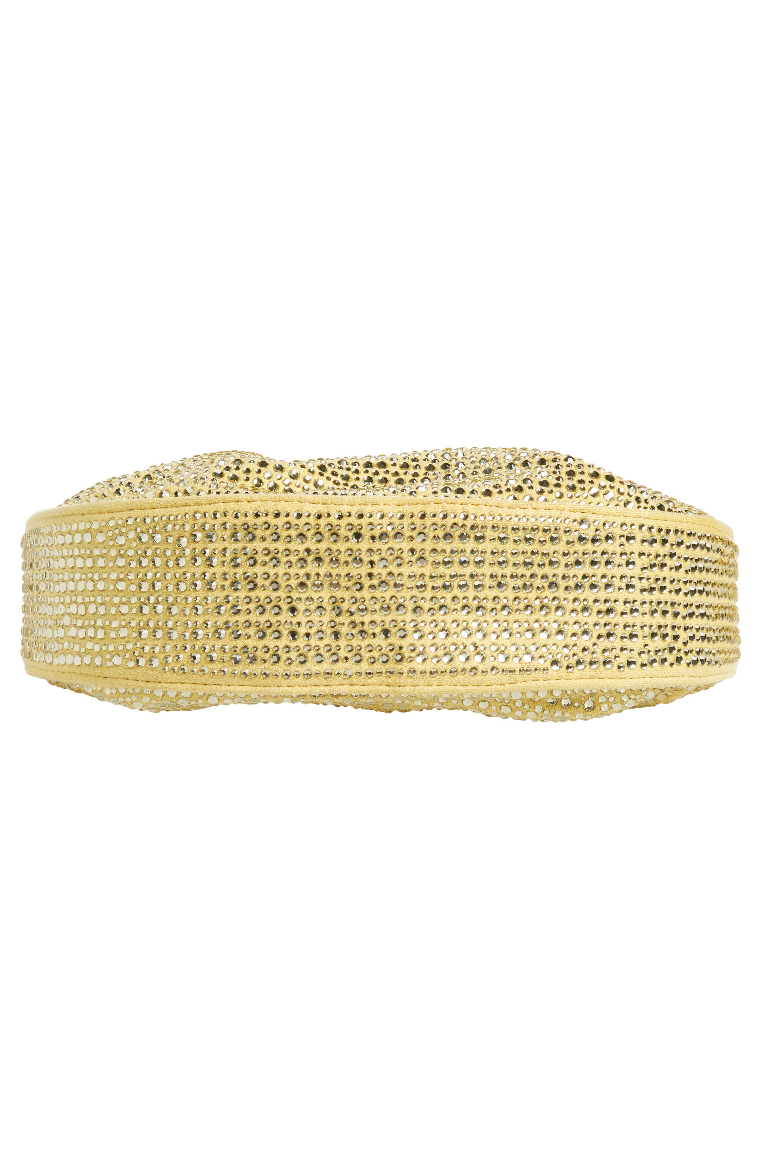 Banana Rhinestone Hobo Bag, Alternate, color, YELLOW