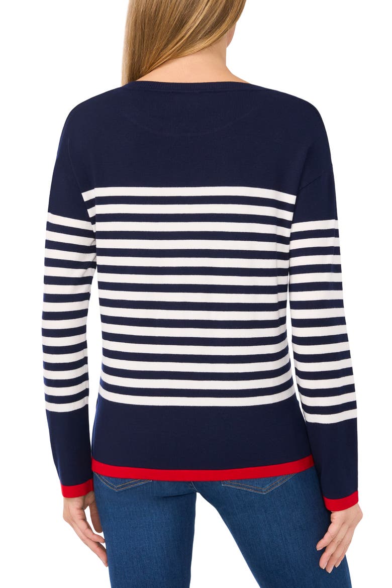 Sailor Stripe Heart Sweater, Alternate, color, CLASSIC NAVY