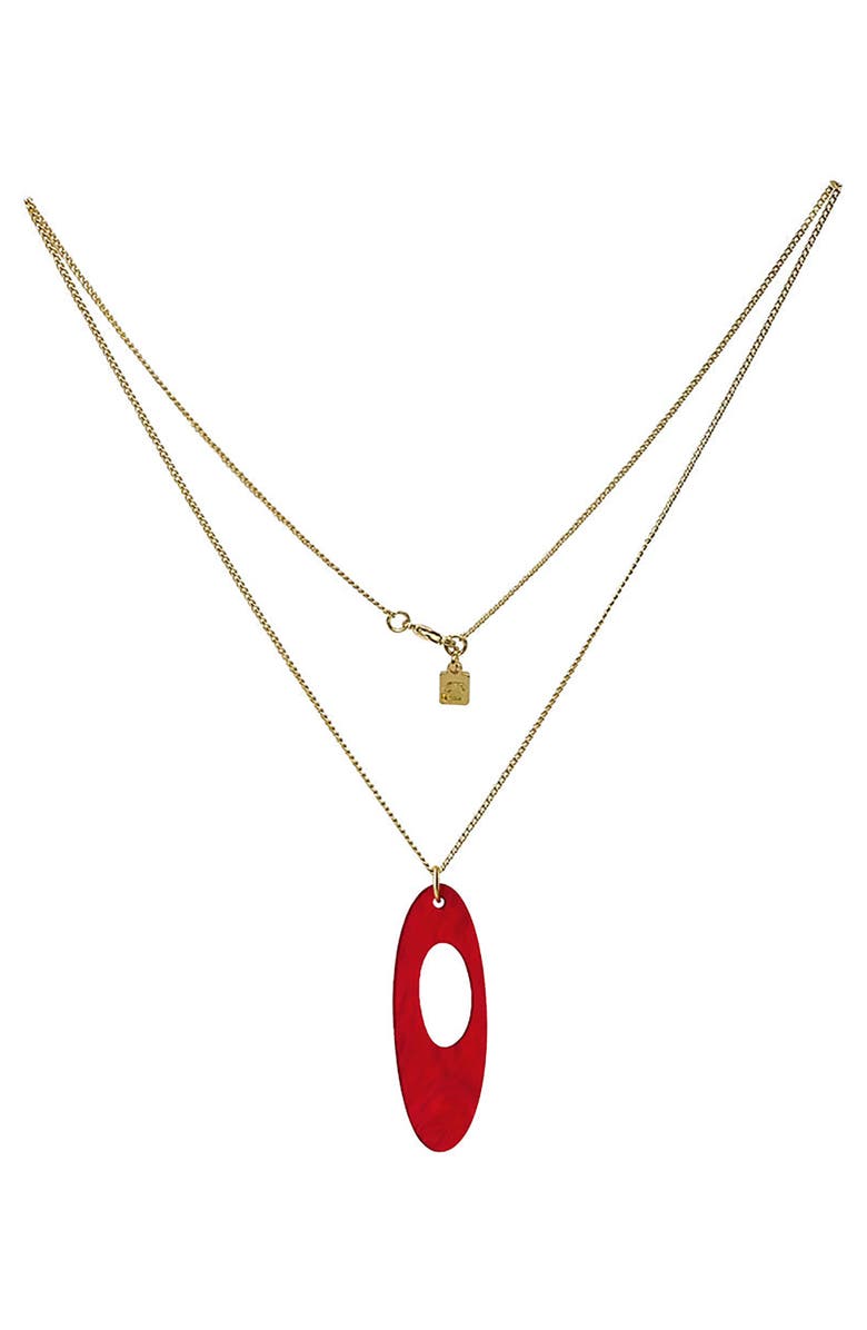 Toolally Hepworth Pendant - Berry Red Pearl, Main, color, Berry Red Pearl