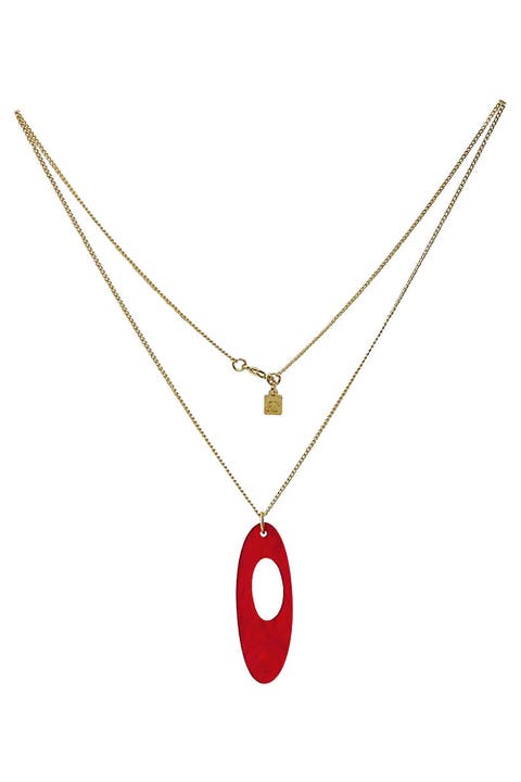 Hepworth Pendant - Berry Red Pearl