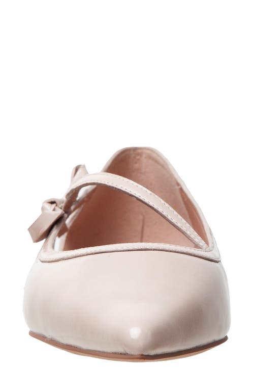 Linea Paolo Nuri Bow Pointed Toe Patent Flat In Neutral