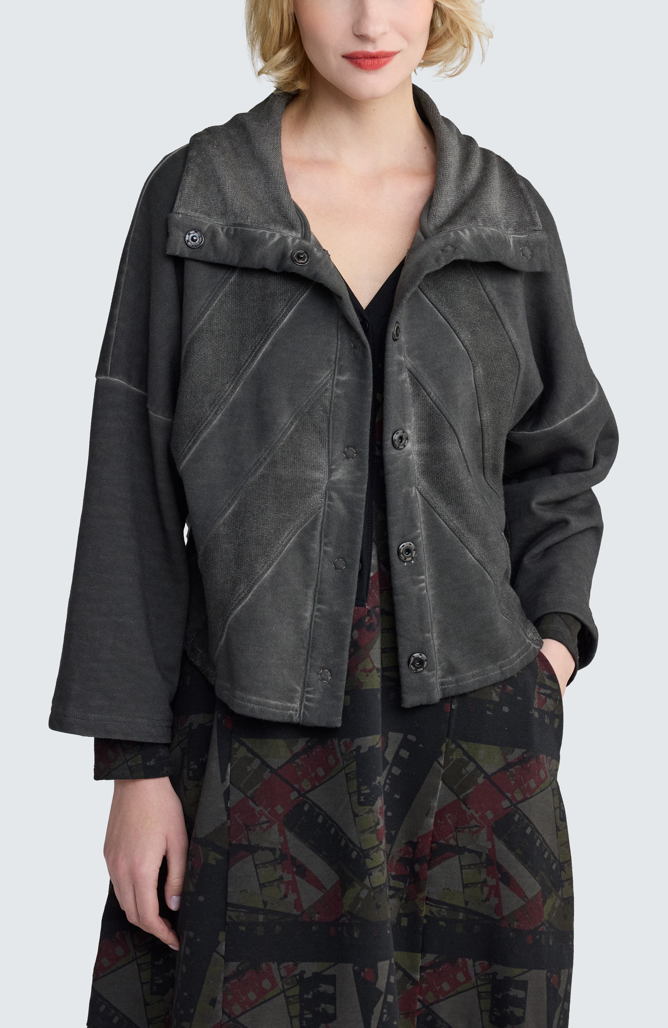 Vera Cropped Sculptural Jacket