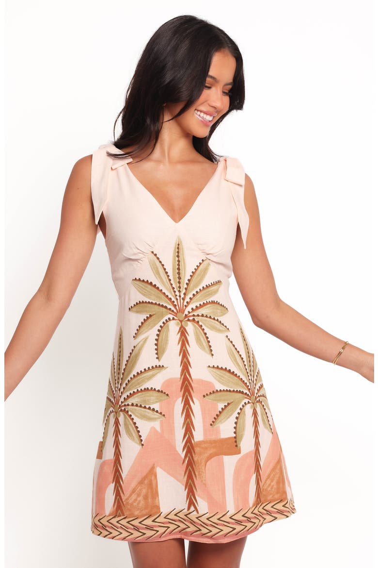 Giada Tie Strap Minidress, Alternate, color, PINK PALM