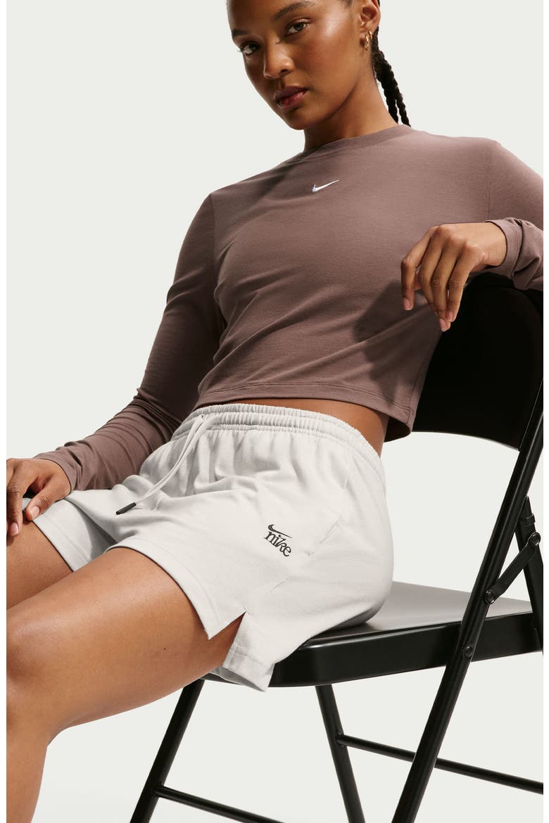 Sportswear Chill Knit Shorts, Alternate, color, OREWOOD BROWN/ SMOKE GREY