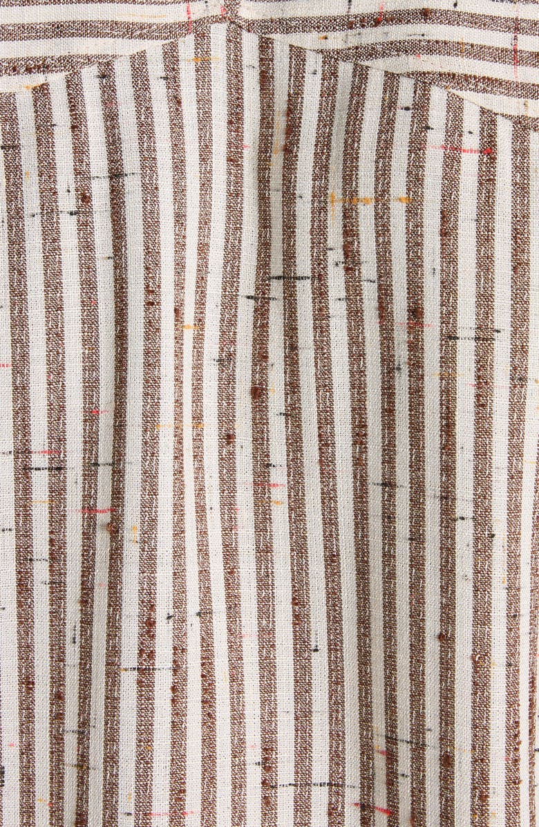 Bottega Veneta Flecked Stripe Button-Up Shirt, Alternate, color, 9236 Talc/ Loam