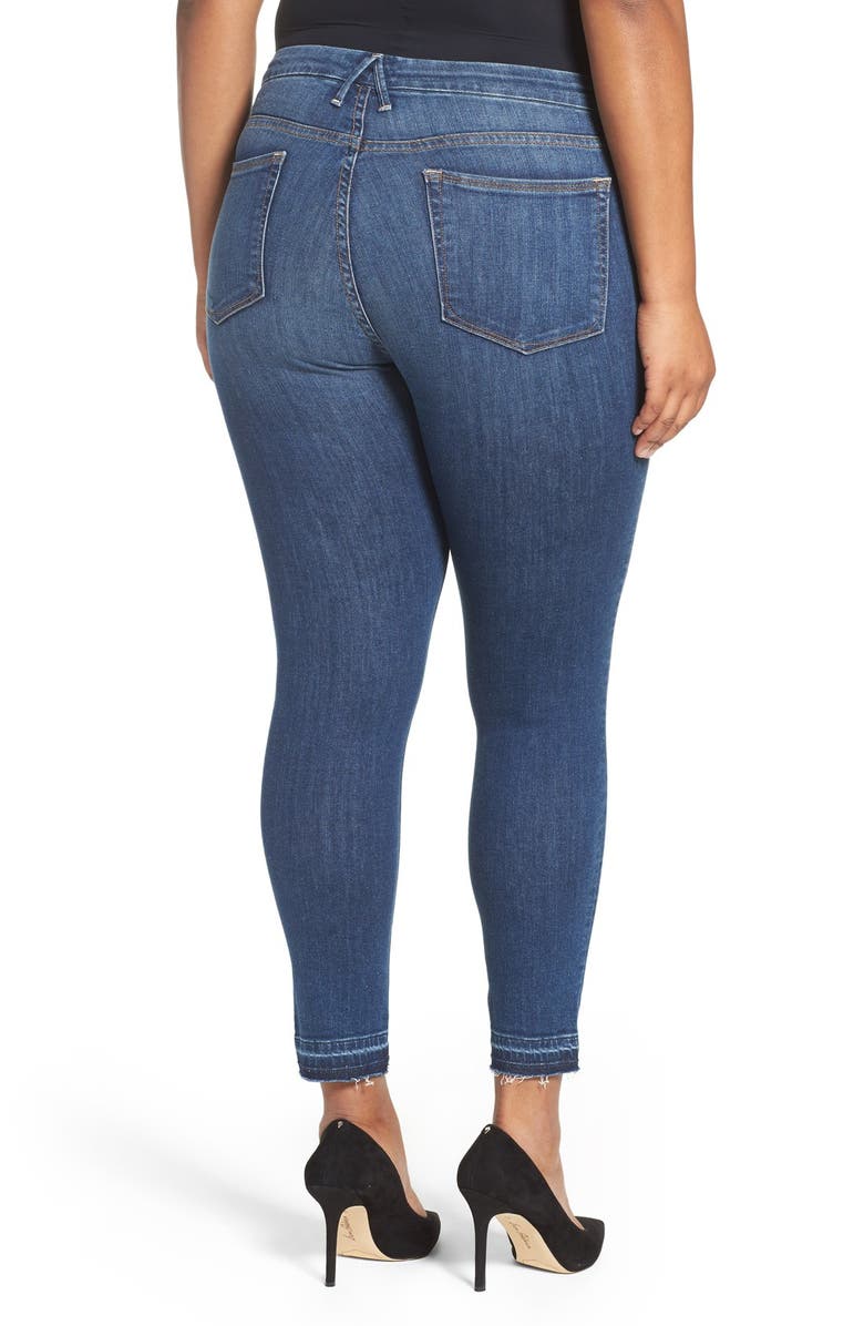 Good American Good Legs High Rise Crop Released Hem Skinny Jeans, Alternate, color,