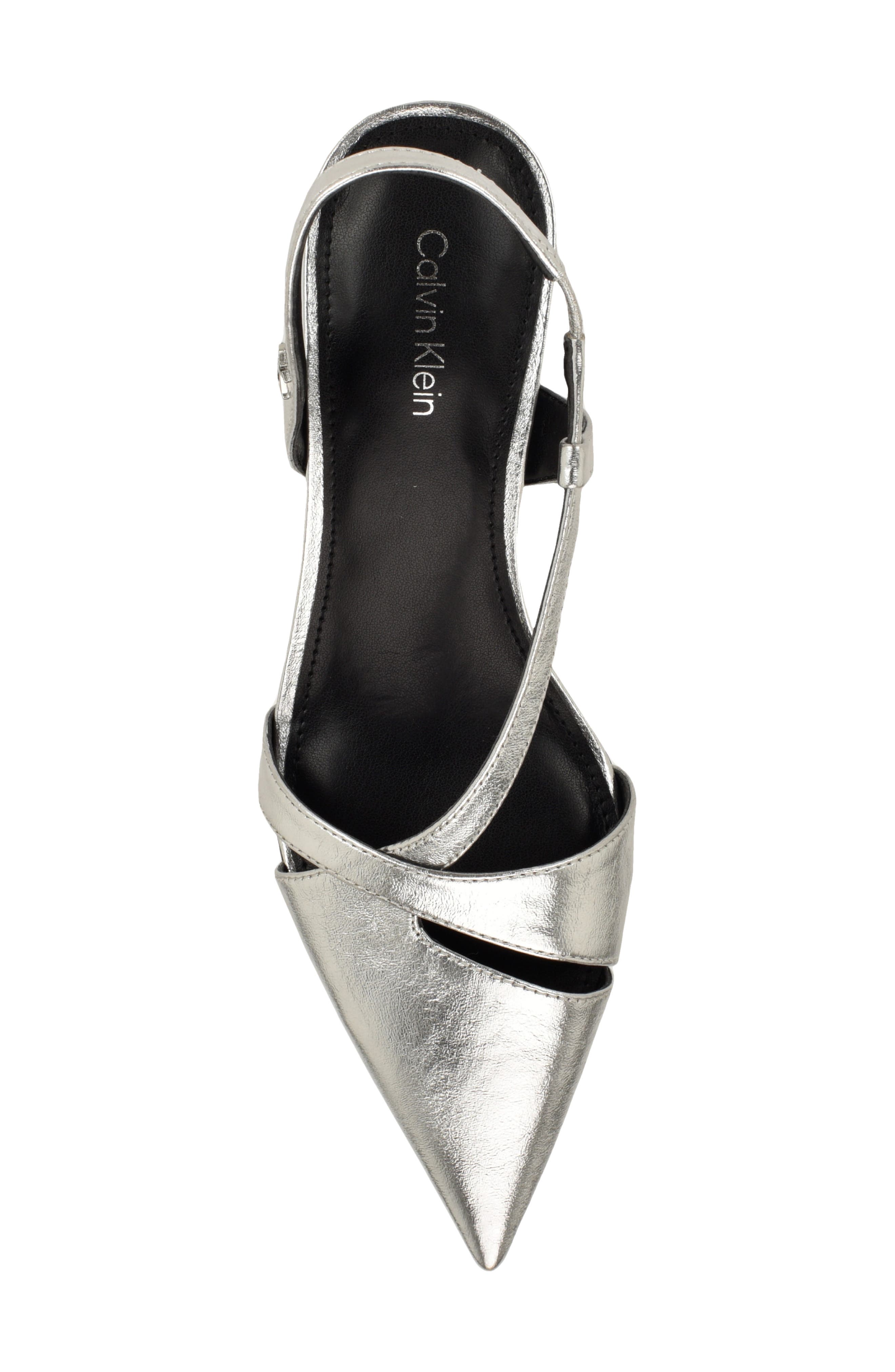 Calvin Klein Arlanna Slingback Pointed Toe Kitten Heel Pump, Alternate, color, 