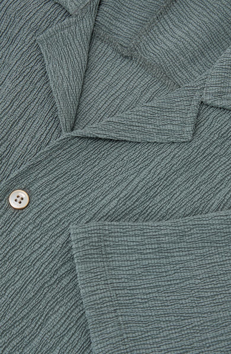Reiss Knox Textured Camp Shirt, Alternate, color, Dark Sage