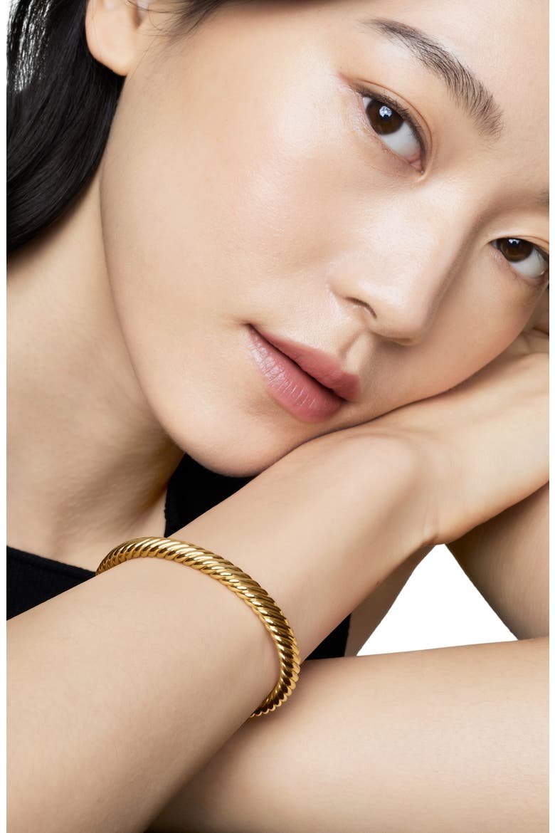 Modern Oval Cablespira® Bracelet in 18K Yellow Gold, 7mm, Alternate, color, 18K YELLOW GOLD