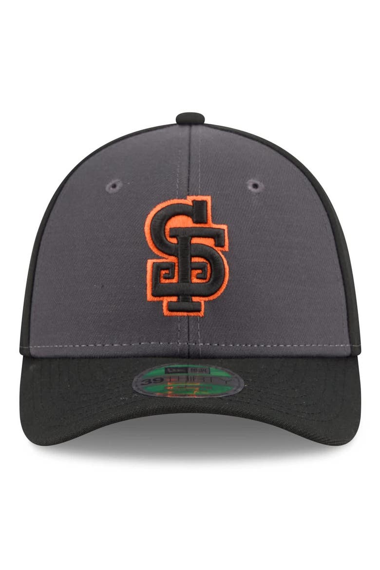 Men's New Era  Gray/Black San Francisco Giants Player Replica Alternate 39THIRTY M-Crown Flex Hat, Alternate, color, Gray
