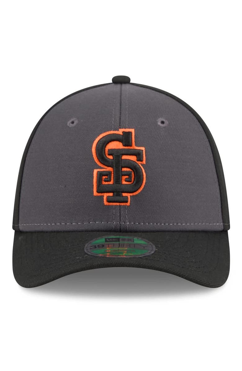 New Era Men's New Era Gray/Black San Francisco Giants Player Replica Alternate 39THIRTY M-Crown Flex Hat, Alternate, color, Gray