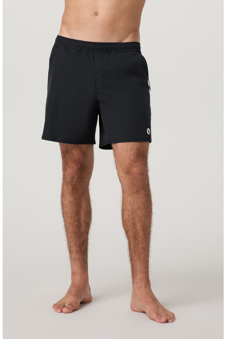 Maverick Lined Hybrid Volley Shorts, Main, color, BLACK