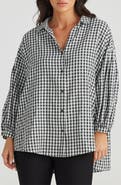 Brave+True Duchess Check Print Woven Cotton Shirt