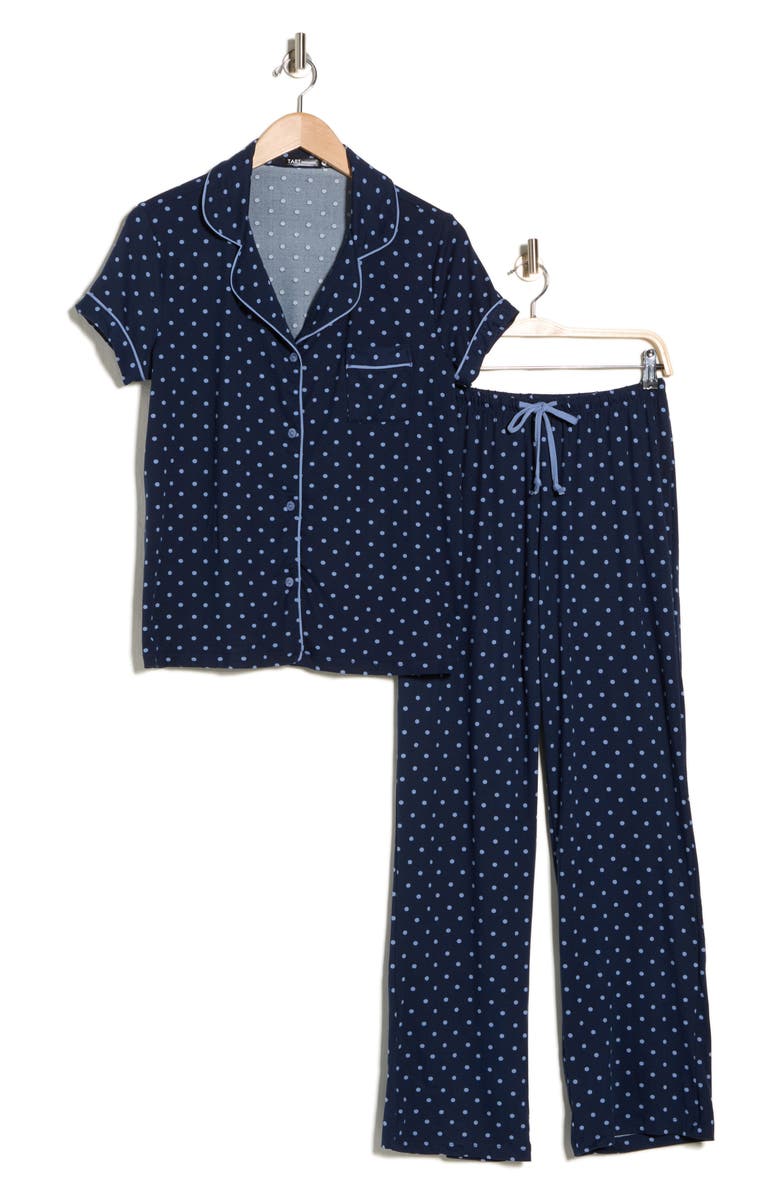 Tart Manma 3-Piece Jersey Pajamas, Alternate, color, Blue Dot On Navy