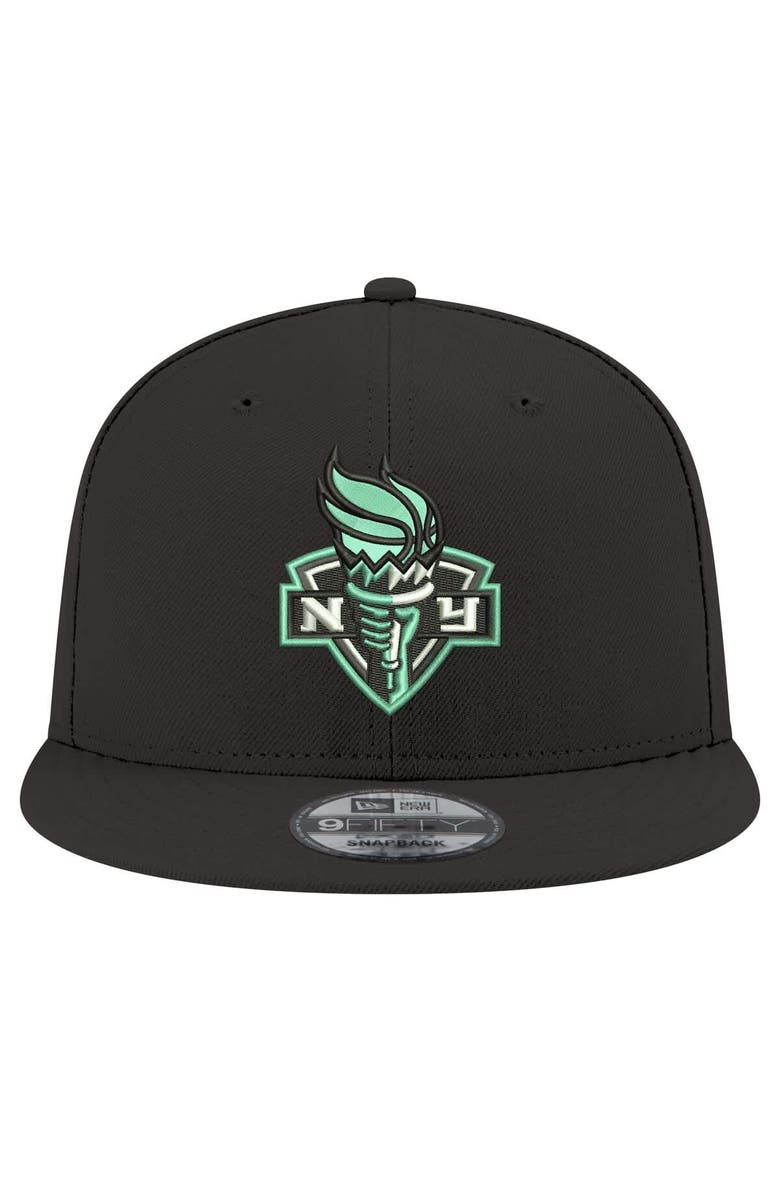 New Era Unisex New Era Black New York Liberty Logo 9FIFTY Snapback Hat, Alternate, color, Black
