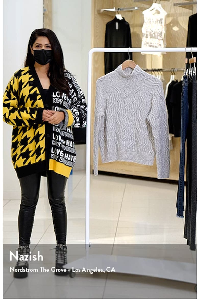 Cable Stitch Funnel Neck Sweater (Nordstrom Exclusive) video