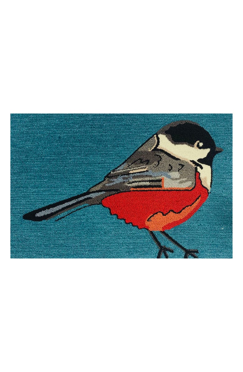 R16 HOME Chickadee Tufted Doormat, Main, color, Teal Multi