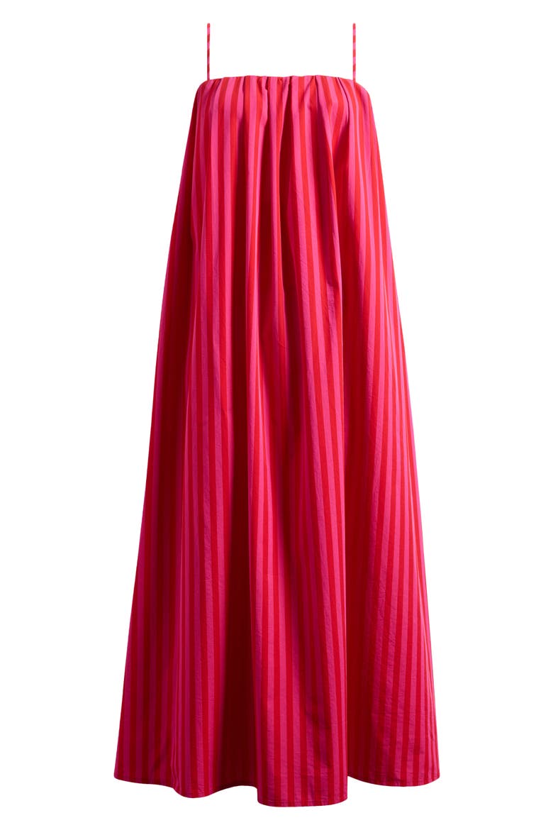 Marsha Stripe Cotton Midi Sundress, Alternate, color, MODERN FUCHSIA