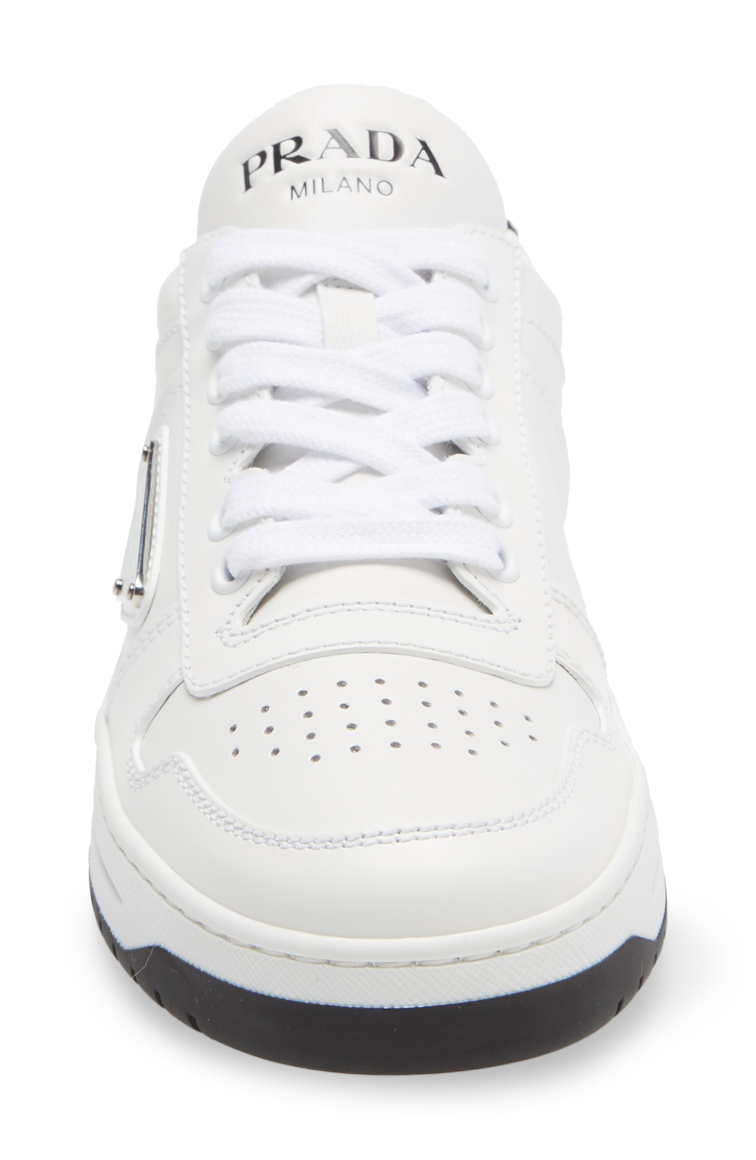 Prada Logo Low Top Sneaker, Alternate, color, 