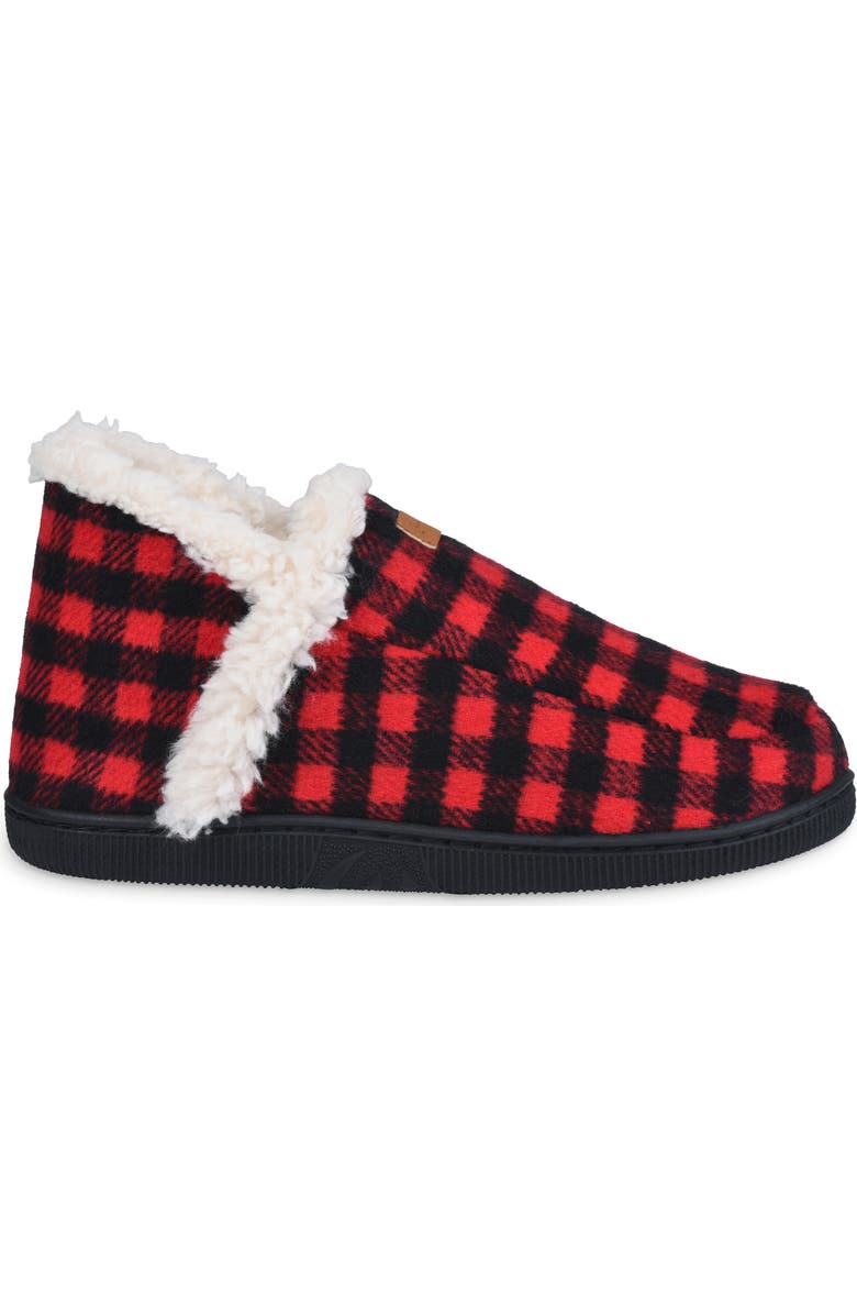GAAHUU Buffalo Check Faux Shearling Slipper, Alternate, color,
