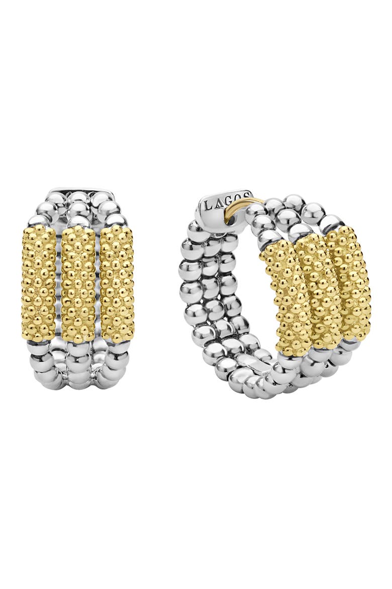 Caviar Bar Huggie Hoop Earrings video