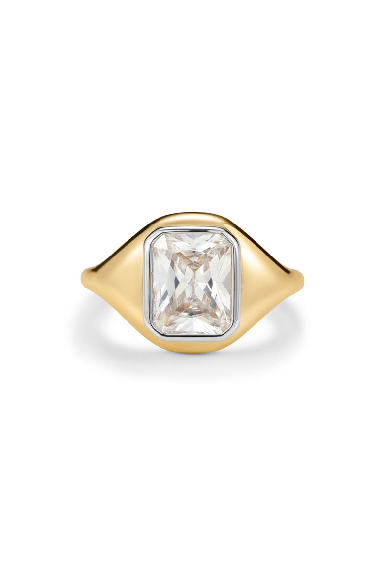 Le Palais Cubic Zirconia Statement Ring, Main, color, GOLD