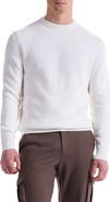 Bugatchi Mixed Stitch Cotton Crewneck Sweater