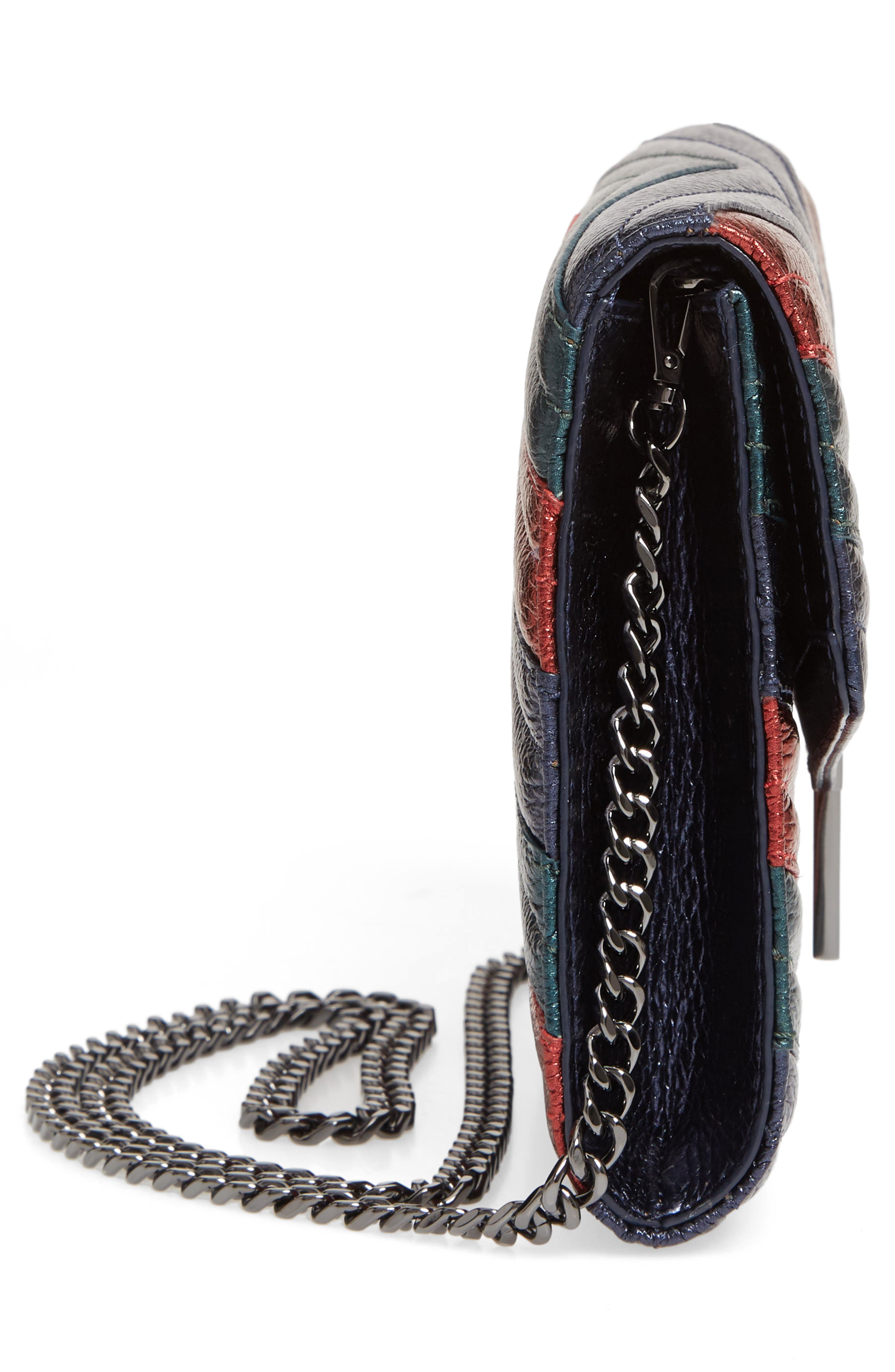 Ted Baker London Jasicca Quilted Chevron Leather Clutch, Alternate, color, 