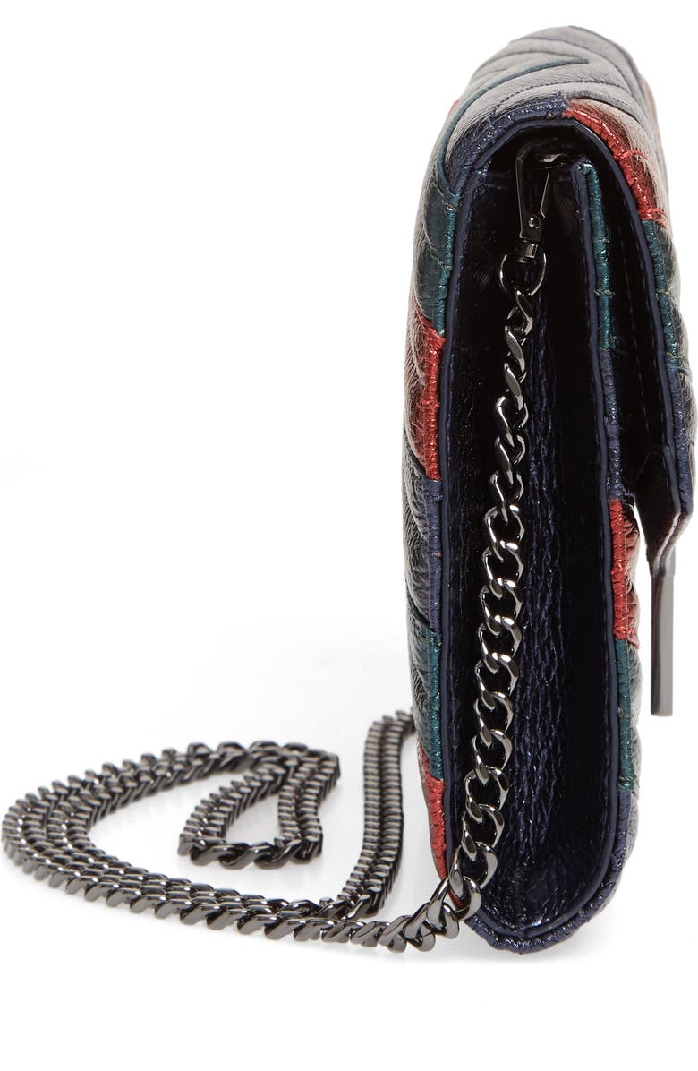 Ted Baker London Jasicca Quilted Chevron Leather Clutch, Alternate, color,