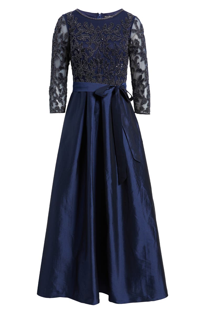Pisarro Nights Sequin Bodice Gown, Alternate, color, Navy