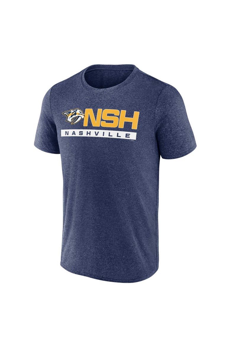 Men's Fanatics Branded Heather Navy Nashville Predators Playmaker T-Shirt, Alternate, color, Heather Navy