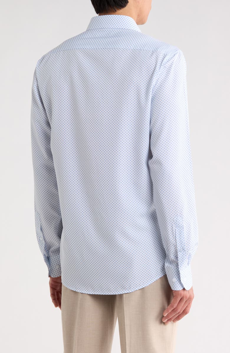 Nautica Geo Print Dress Shirt, Alternate, color, Blue