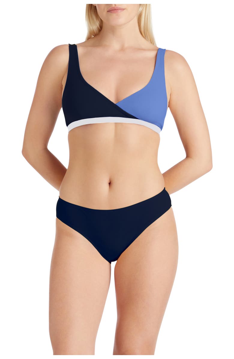 VALIMARE Carmel Color block Bikini Top, Main, color, Navy Blue