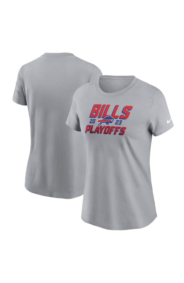 Nike Women's Nike Gray Buffalo Bills 2023 NFL Playoffs Iconic T-Shirt, Main, color, 