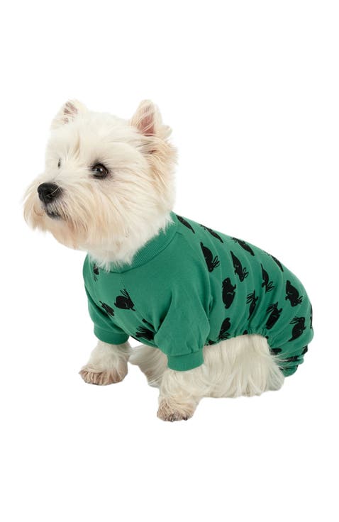 Dog Cotton Easter Matching Family Holiday Pajamas, Bunny Prints