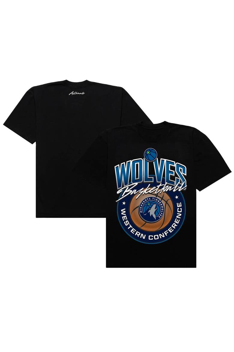 Men's Authmade Black Minnesota Timberwolves Basketball Mesh Premium T-Shirt, Main, color, Black