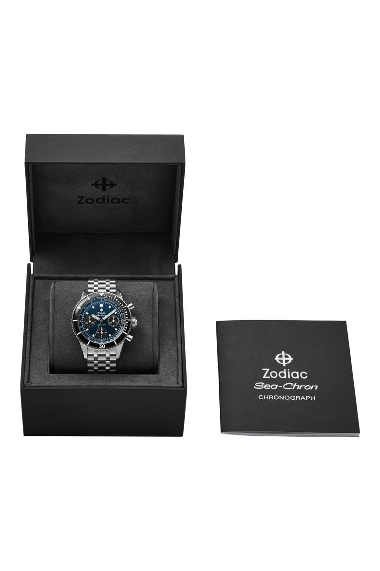 Sea-Chron Automatic Stainless Steel Watch, 42mm, Alternate, color, SILVER