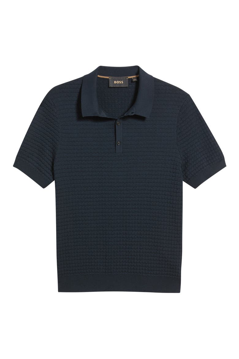 L-Nadalione Silk & Cotton Polo, Alternate, color, DARK BLUE